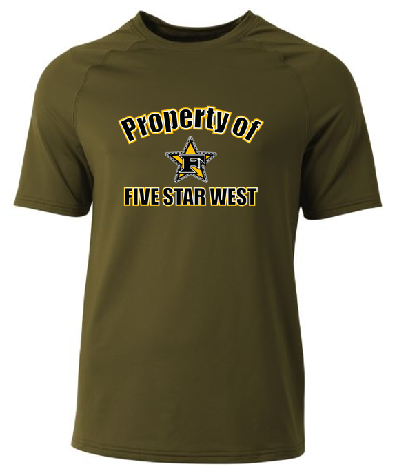 "PROPERTY OF FIVE STAR WEST " Adult and Youth Dri-Fit