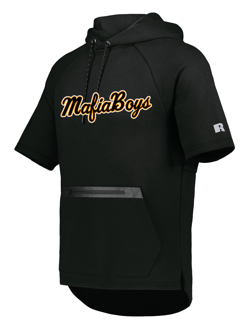 Russell Legend Short Sleeve Tech Fleece Hoodie w/ "MafiaBoys" logo.