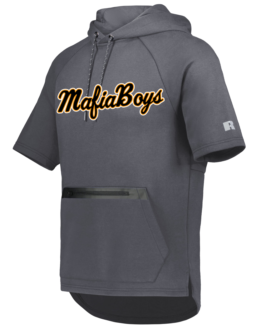 Russell Legend Short Sleeve Tech Fleece Hoodie w/ "MafiaBoys" logo.